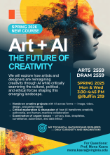 poster for Art + AI course